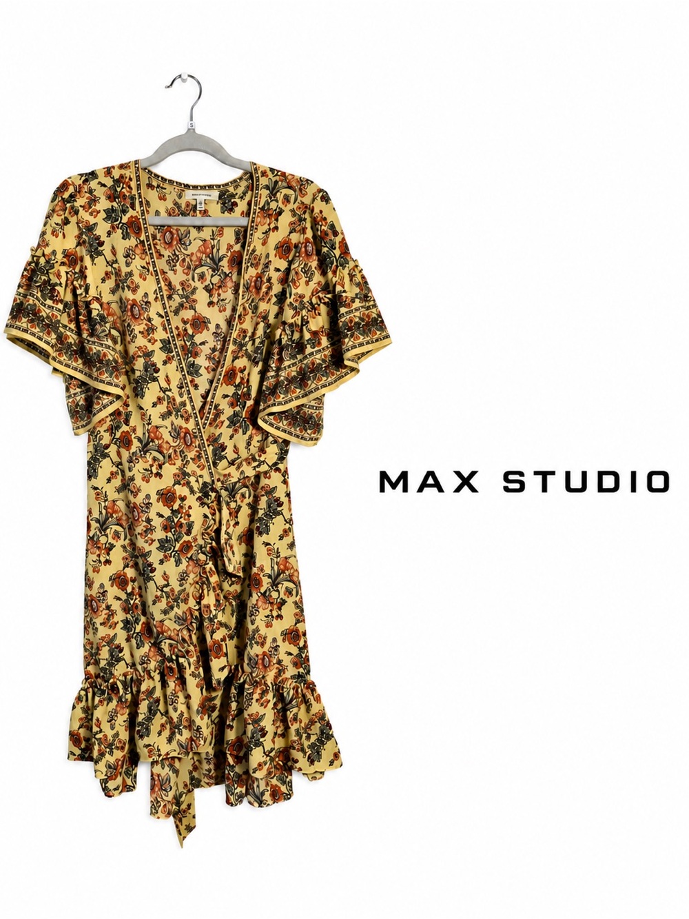 Max Studio Floral Ruffle Dress Small